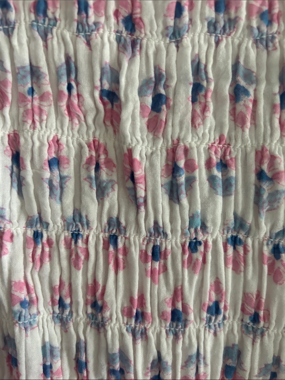 Oliphant White Maxi Dress with Pink Floral Print - Picture 3 of 5